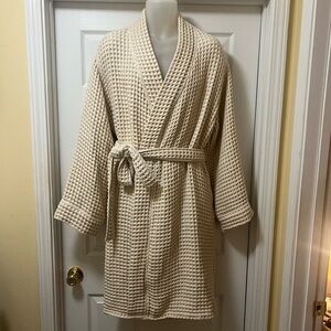 Casaluna Cream Waffle Knit Robe